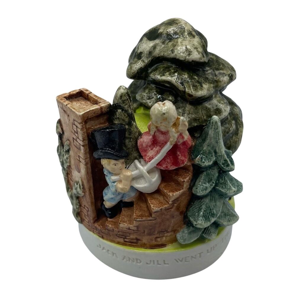 Sebastian Miniatures Vintage Porcelain Jack & Jill Nursery Rhyme Figurine Decor